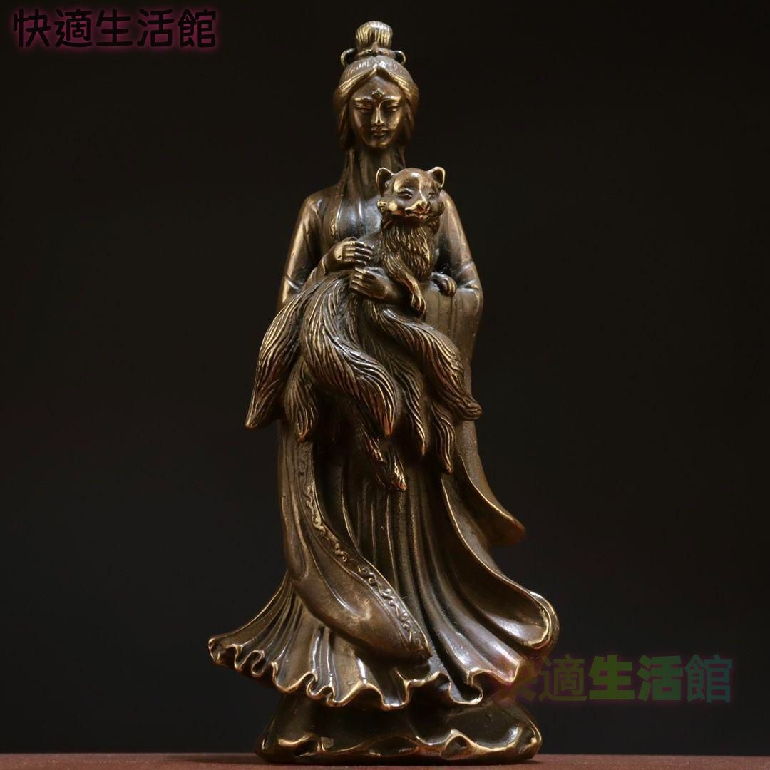 九尾狐仙 霊狐 装飾品 工芸品 美術品 置物 GY529