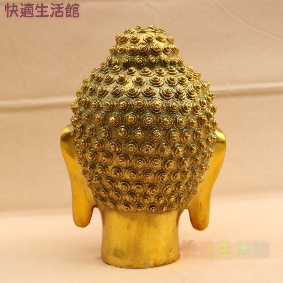 仏光が如来仏頭 工芸品 美術品 置物 仏光が如来仏頭 工芸品 美術品 置物 GY529 - メルカリ
