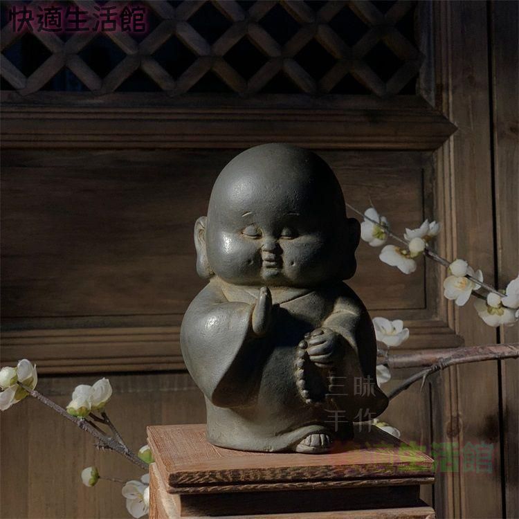 仏教美術 仏像 小仏像 小坊主拝地蔵王菩薩仏像 装飾品 工芸品