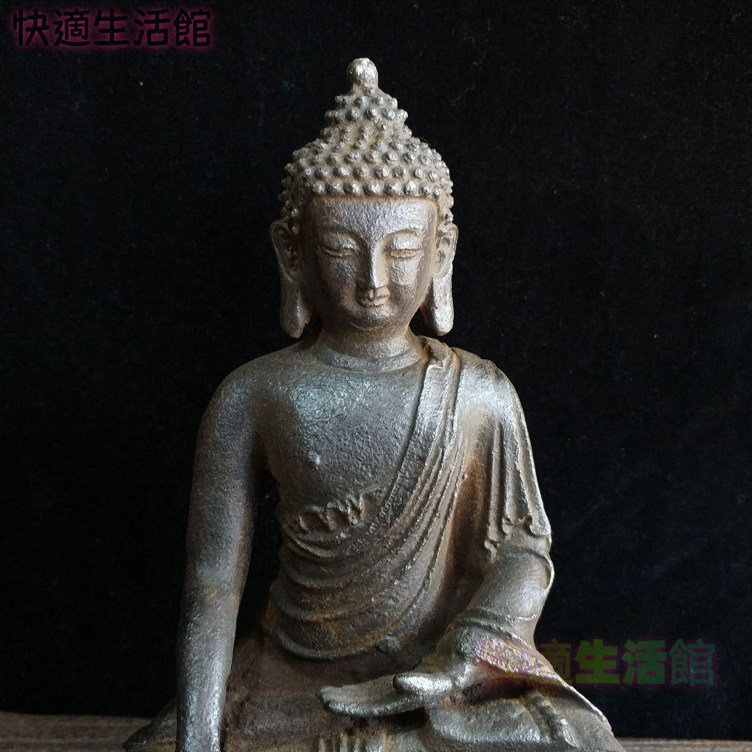 鉄器 鉄仏 釈迦牟尼坐像 工芸品 美術品 置物 GY529 - メルカリ 鉄器 鉄仏 釈迦牟尼坐像 工芸品 美術品 置物 GY529 - メルカリ