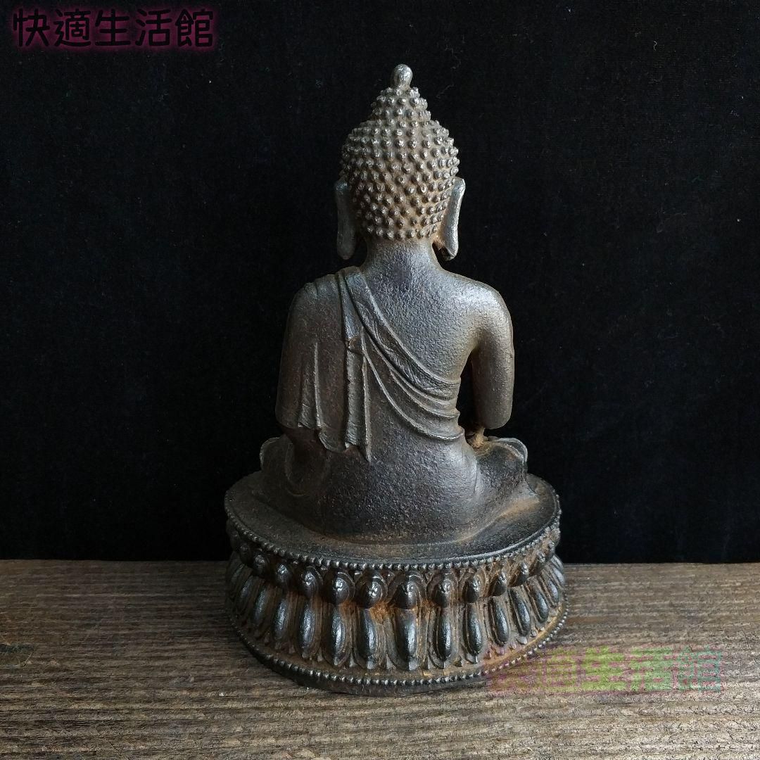 鉄器 鉄仏 釈迦牟尼仏仏像 仏堂 供養 工芸品 置物 鉄器 鉄仏 釈迦牟尼坐像 工芸品 美術品 置物 GY529 - メルカリ