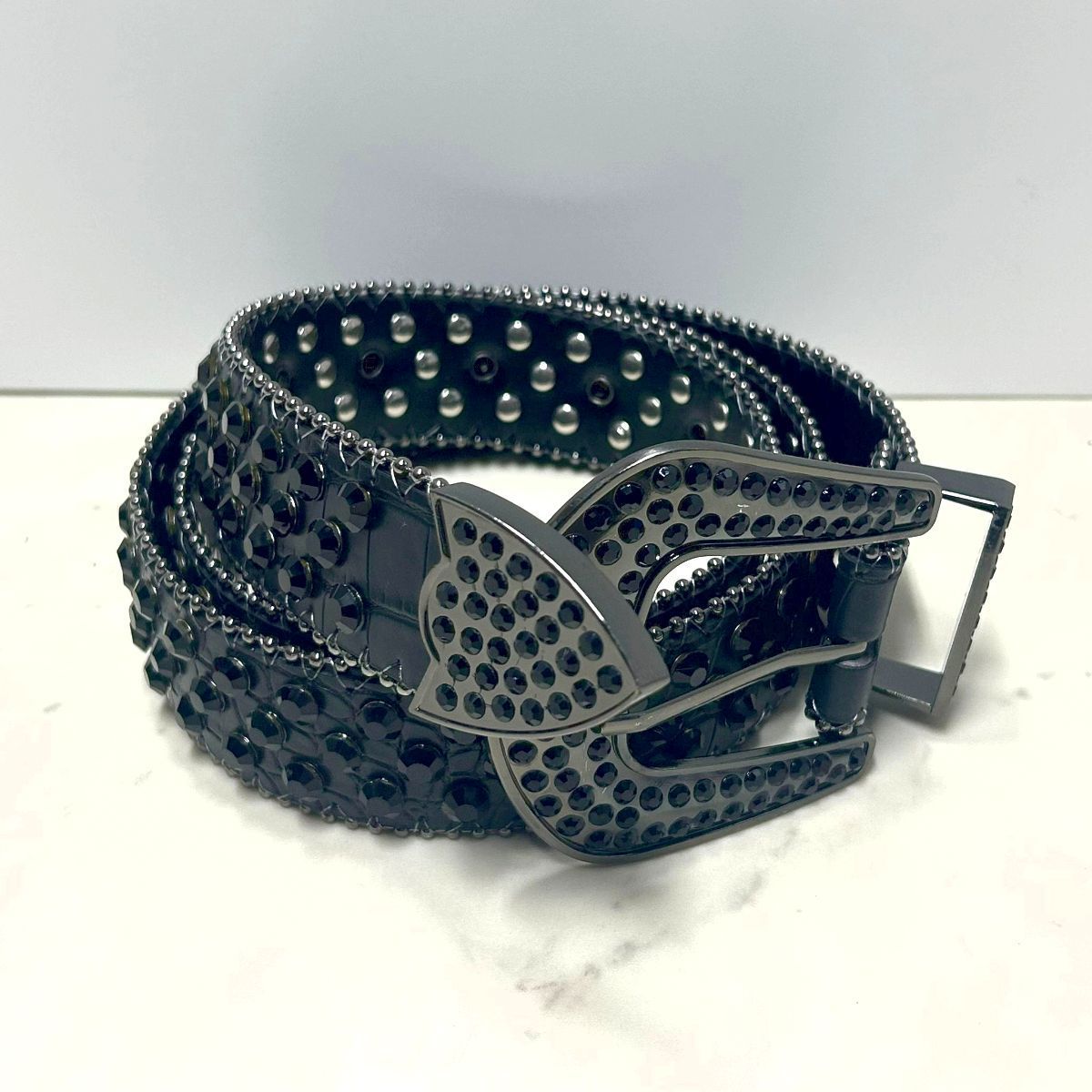 ラインストーン ブリンブリン ベルト Bling Bling Rhinestone Belt 黒 (BELT22) 8,408円