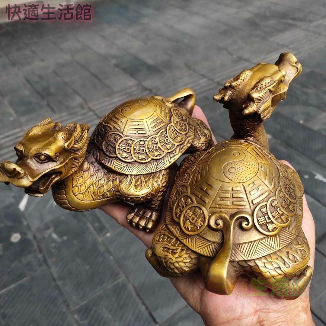 ゴシップ竜亀 装飾品 現代工芸品 美術品 置物 GY529