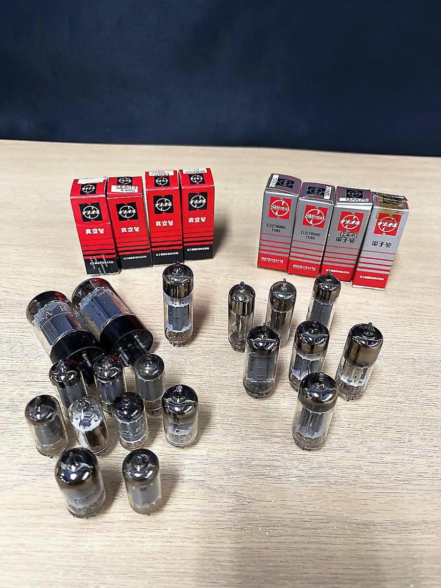 【ジャンク品】 National ナショナル 松下電器産業 電子管 真空管 まとめ 5AR4 6FQ7 12AU7 6BA6 6BE6 12AX7等 計29本 10,944円