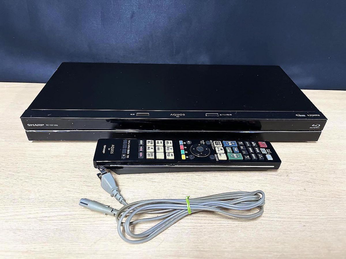 【現状品】SHARP シャープ AQUOS HDD/BDレコーダー リモコン付 BD-NW1200