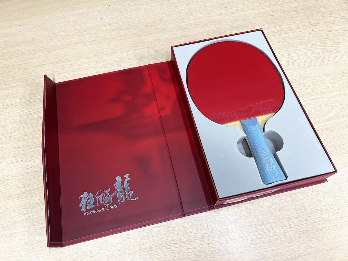 【現状品】 紅双喜 DHS HURRICANE LONG 5 馬龍 卓球ラケット ラバー付き HL5－L