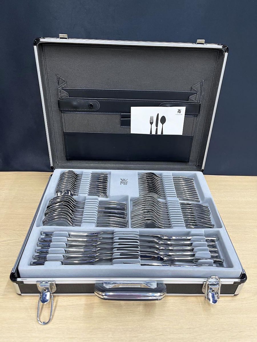 【美品】WMF ヴェーエムエフ カトラリーセット ナイフ フォーク スプーン 12人分 アタッシュケース入り
