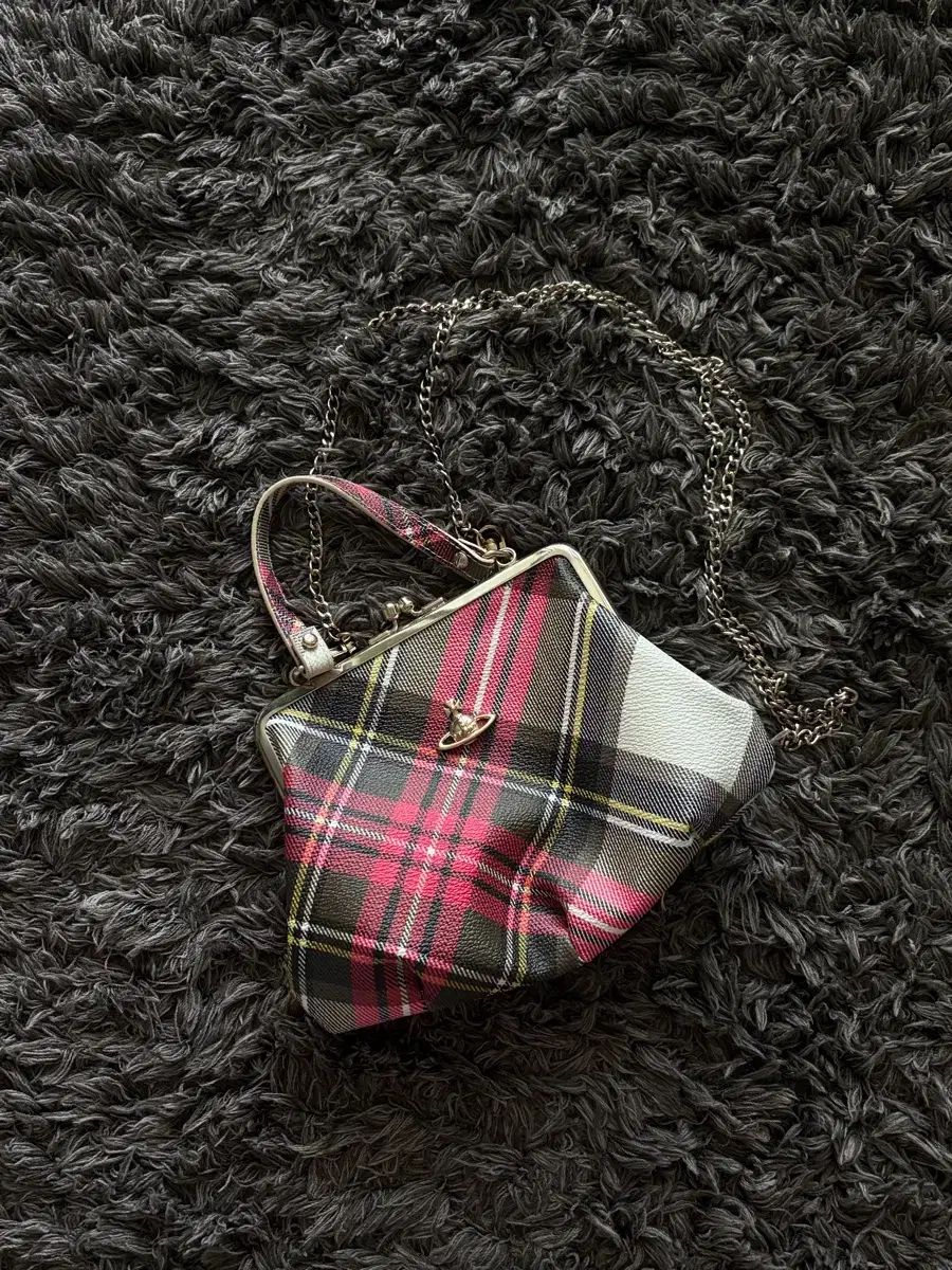 VIVIENNE WESTWOOD ヴィヴィアン・ウエストウッド チェック チェーン クロスバッグ