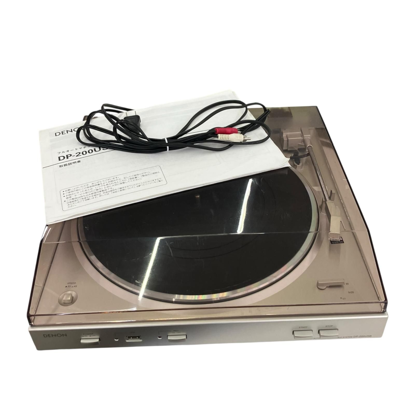 186000 通電確認のみ 現状品 DENON デノン レコードプレーヤー DP-200USB