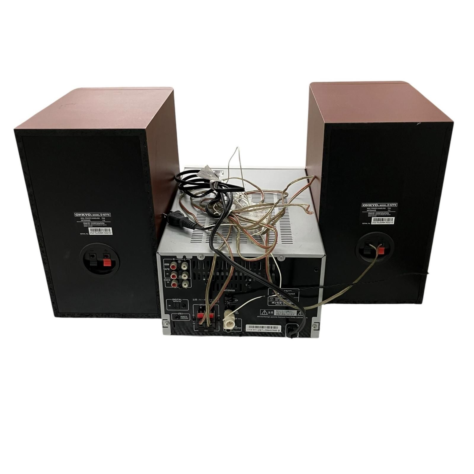 186000 通電確認のみ ONKYO CD・MDプレーヤー ミニコンポ FR-N7FX