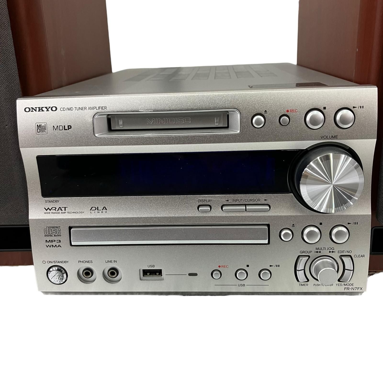 186000 通電確認のみ ONKYO CD・MDプレーヤー ミニコンポ FR-N7FX