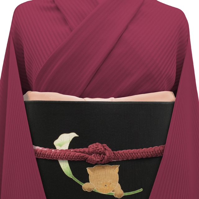 新古品】 名古屋帯 秀美 未使用 九寸 開き仕立て 紬 ぜんまい紬 正絹