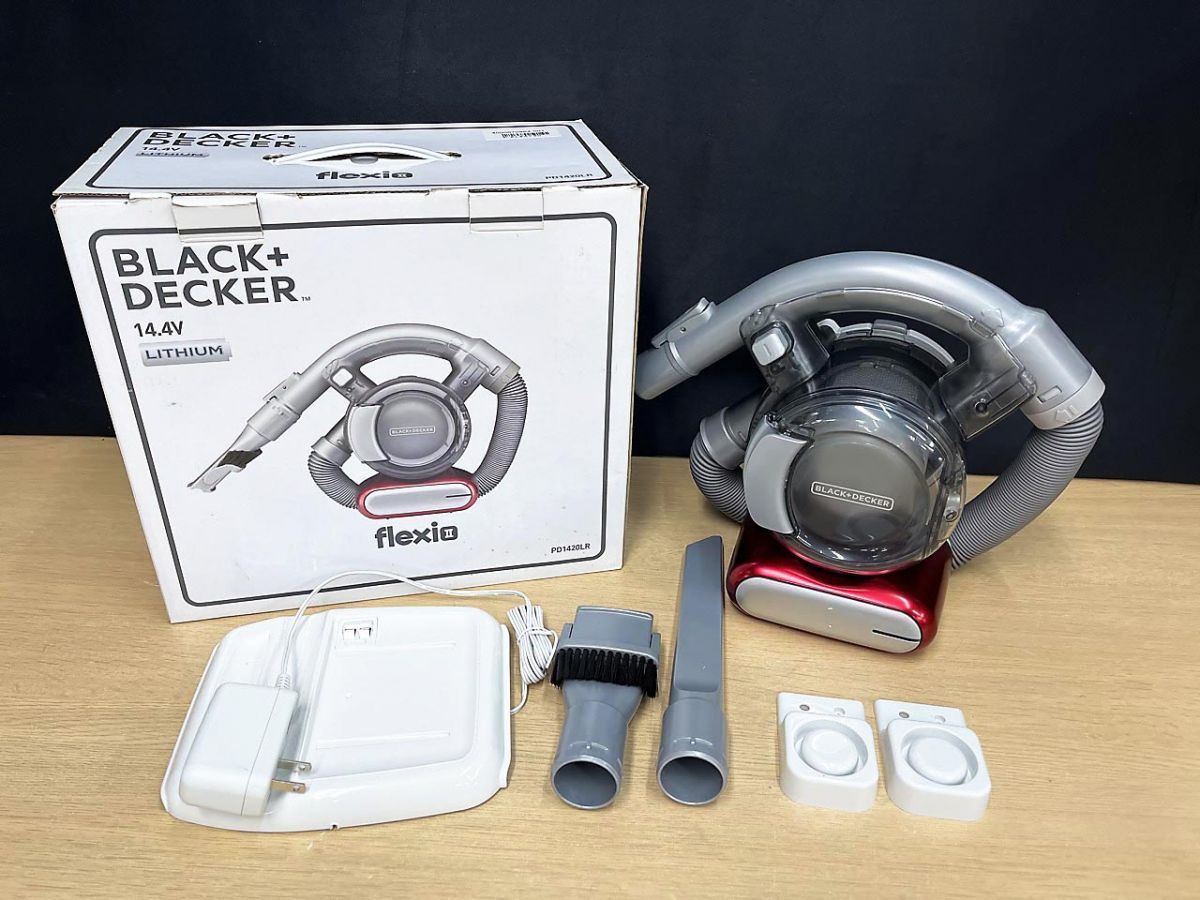 【美品】 BLACK&DECKER ブラック&デッカー コードレスハンディ サイクロン flexi2 PD1420LR 掃除機 ★