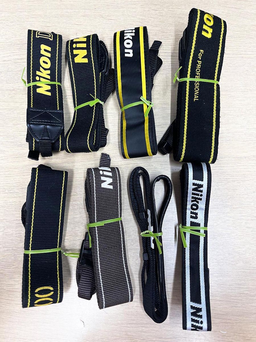 【現状品】 Nikon ニコン カメラストラップ ロゴ ネックストラップ 8点まとめ ★
