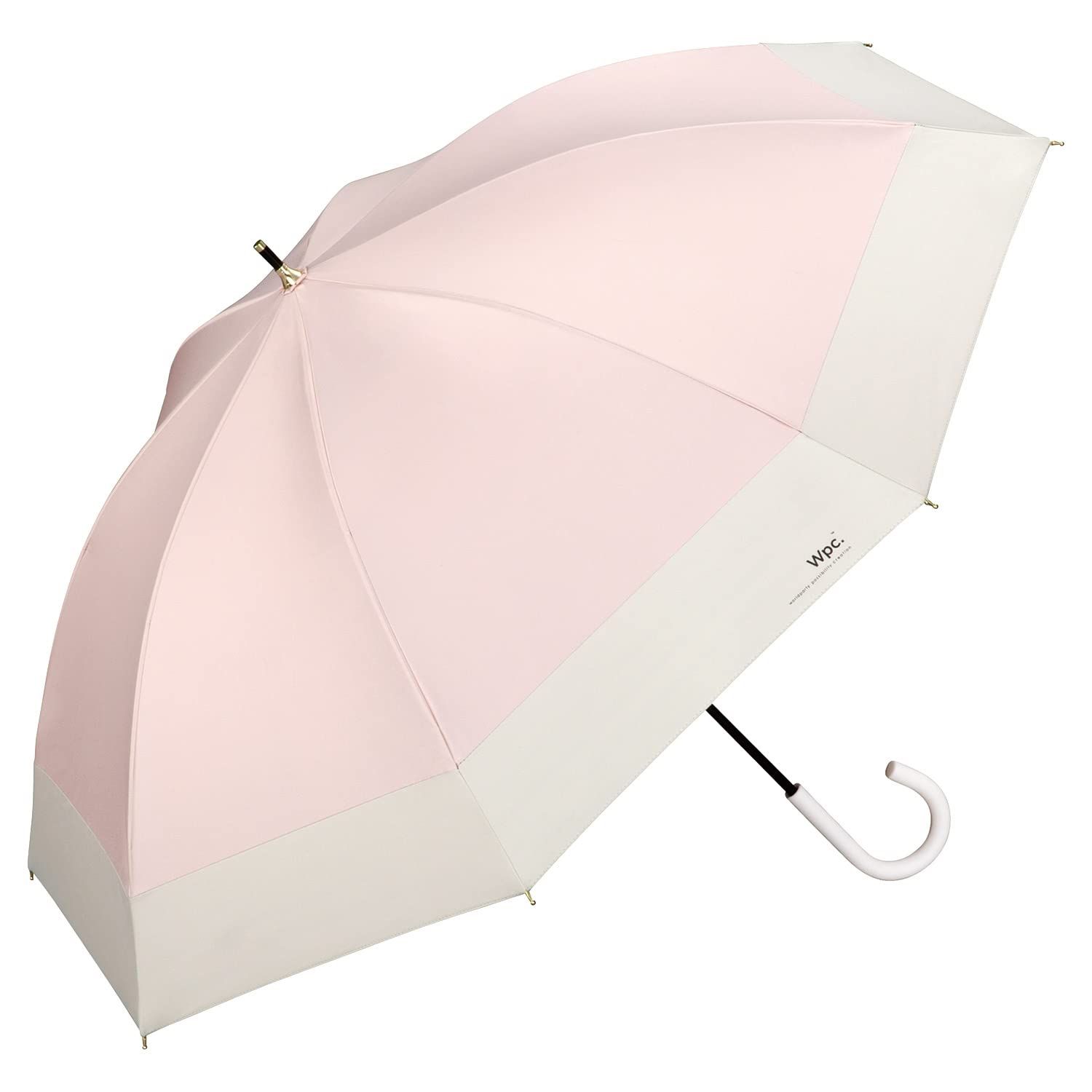 新品 【2025】Wpc. 日傘 遮光切り継ぎロング ピンク ≪遮光率100%/UVカット率100%/・UPF50＋/遮熱/晴雨兼用≫ 長傘 親骨55cm 通勤 通学 旅行 オシャレ 可愛い 女性 レディース シンプル 無地 81-13439-101