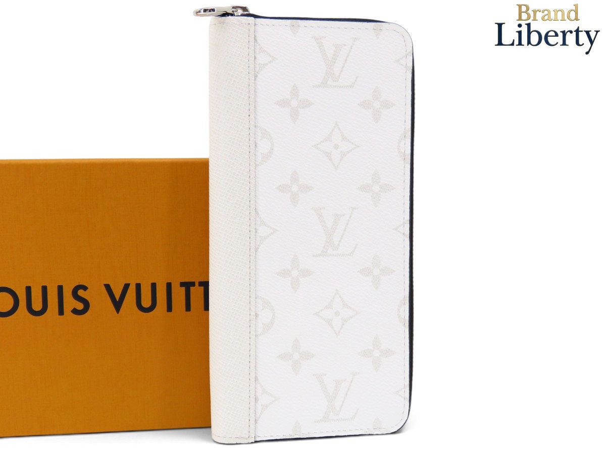 【新古品】ルイヴィトン LOUIS VUITTON タイガラマ モノグラム ジッピーウォレット ヴェルティカル ラウンドファスナー長財布 日本限定 オプティック ホワイト PVC レザー M31078