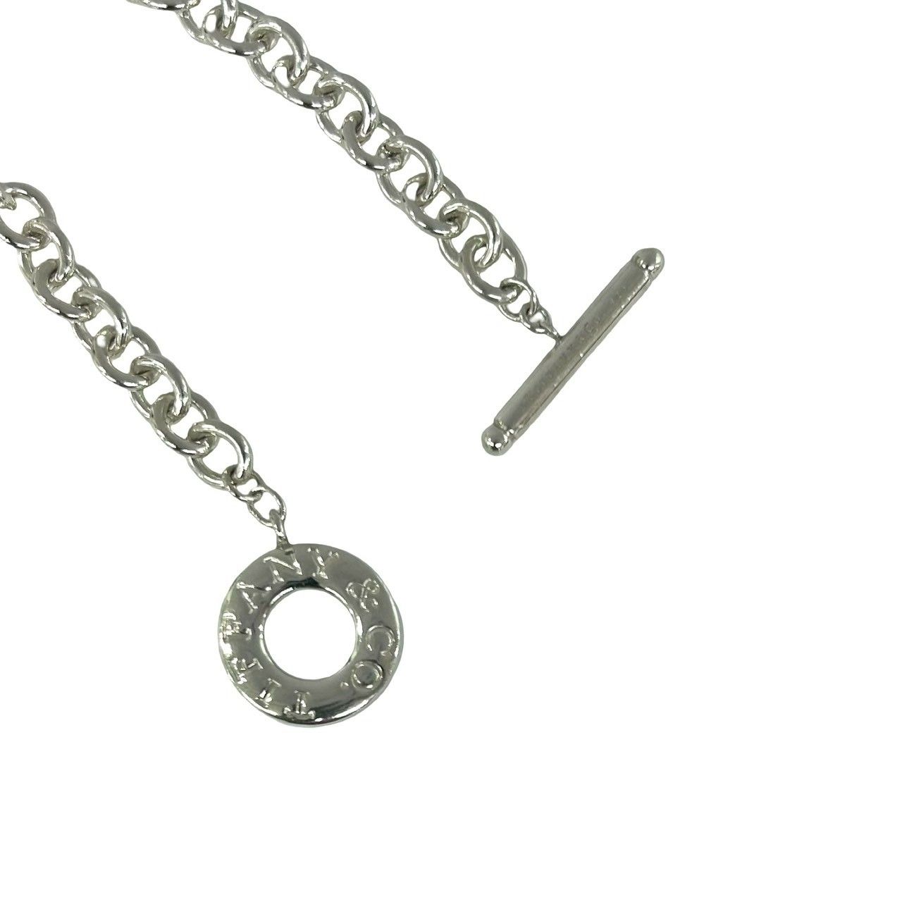 極 美品 TIFFANY&Co. ティファニー サークルタグ トグル ブレスレット