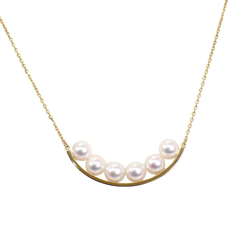 タサキ TASAKI バランス プラス ロング P-15205-18KYG ネックレス 刻印あり 18金 K18YG イエローゴールド パール レディース ギフト 人気 JAPAN BRAND【中古】【Aランク】