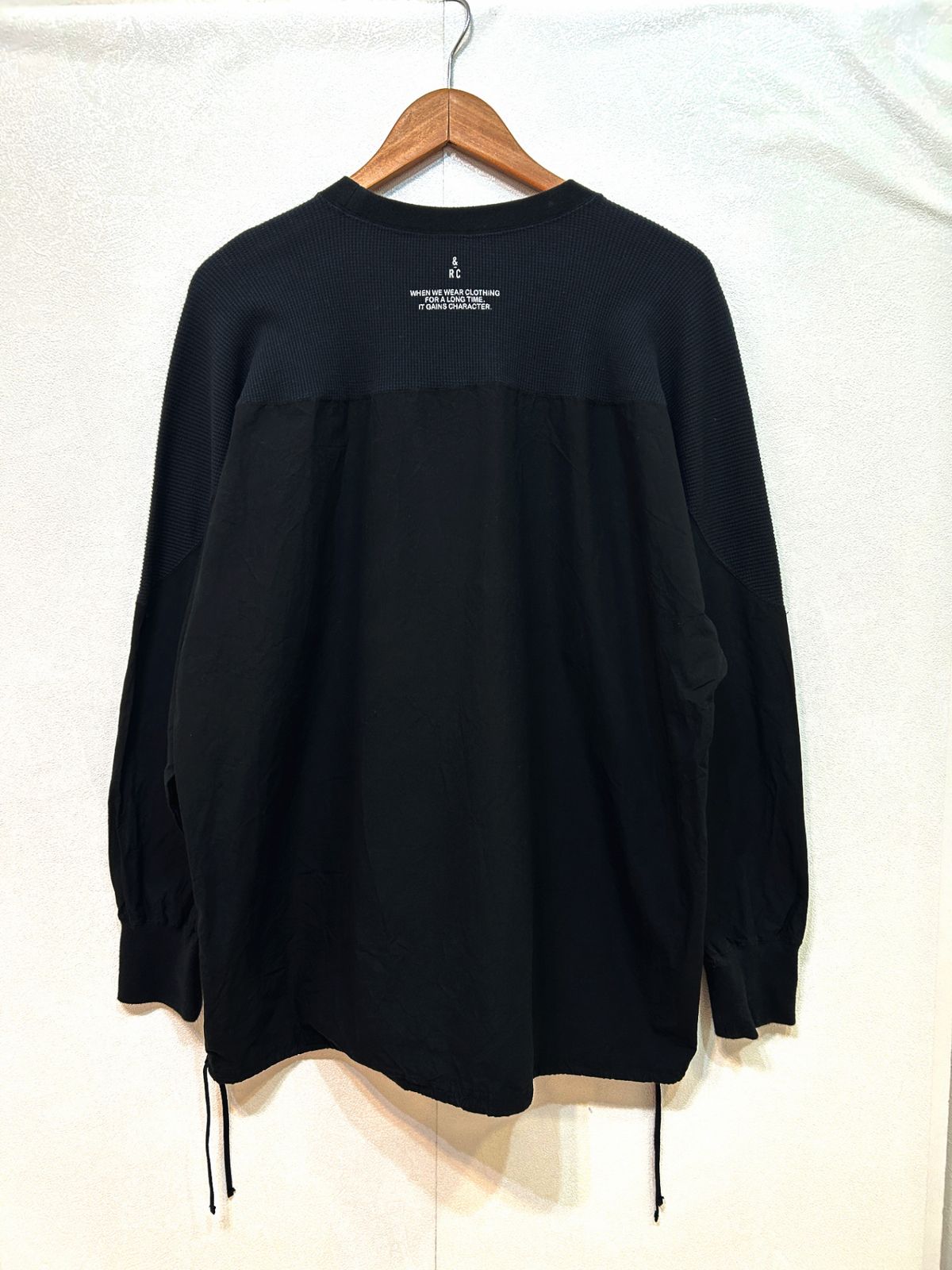 Curensology (F) ワッフルドロストプルオーバー 異素材 カットソー 