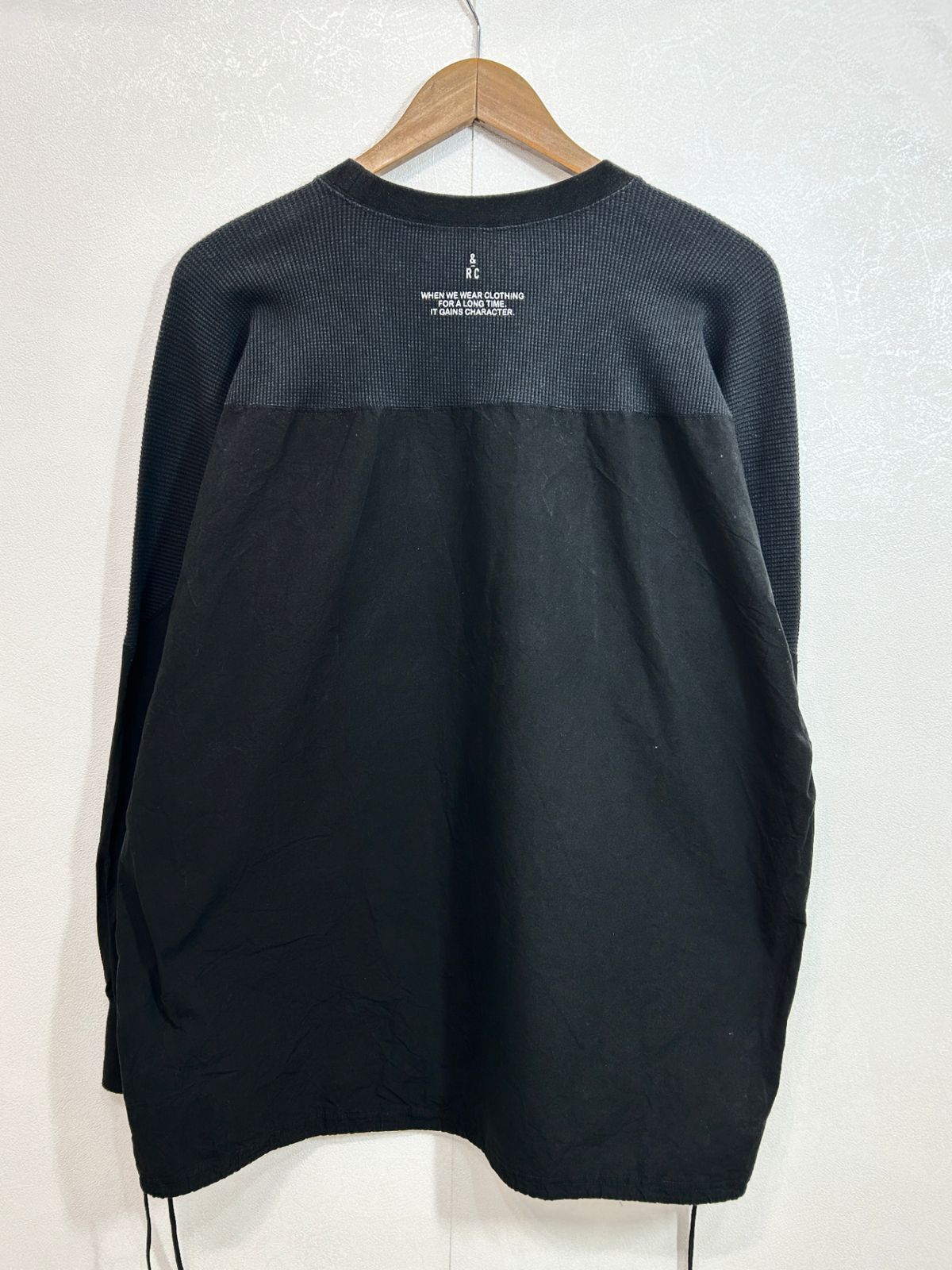 Curensology (F) ワッフルドロストプルオーバー 異素材 カットソー