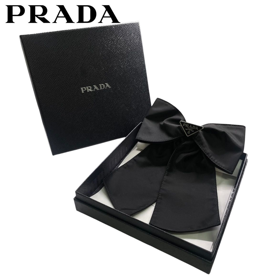 PRADA プラダ トライアングルロゴ Re-Nylon ヘアクリップ