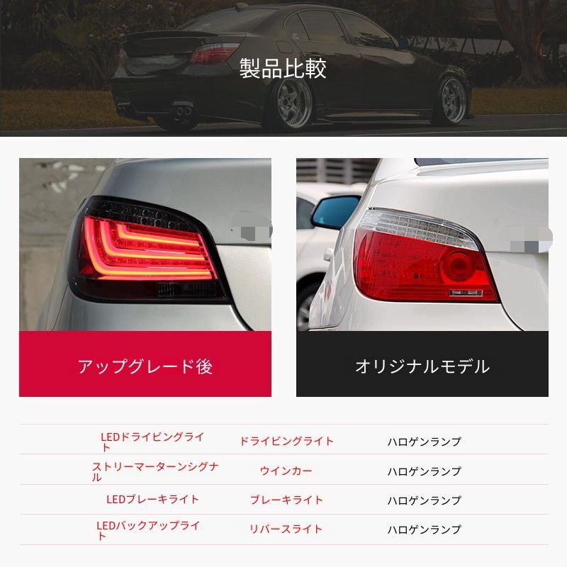 ビーエムダブリュー 5シリーズ E60 2003-2009年式対応 LEDテールランプ