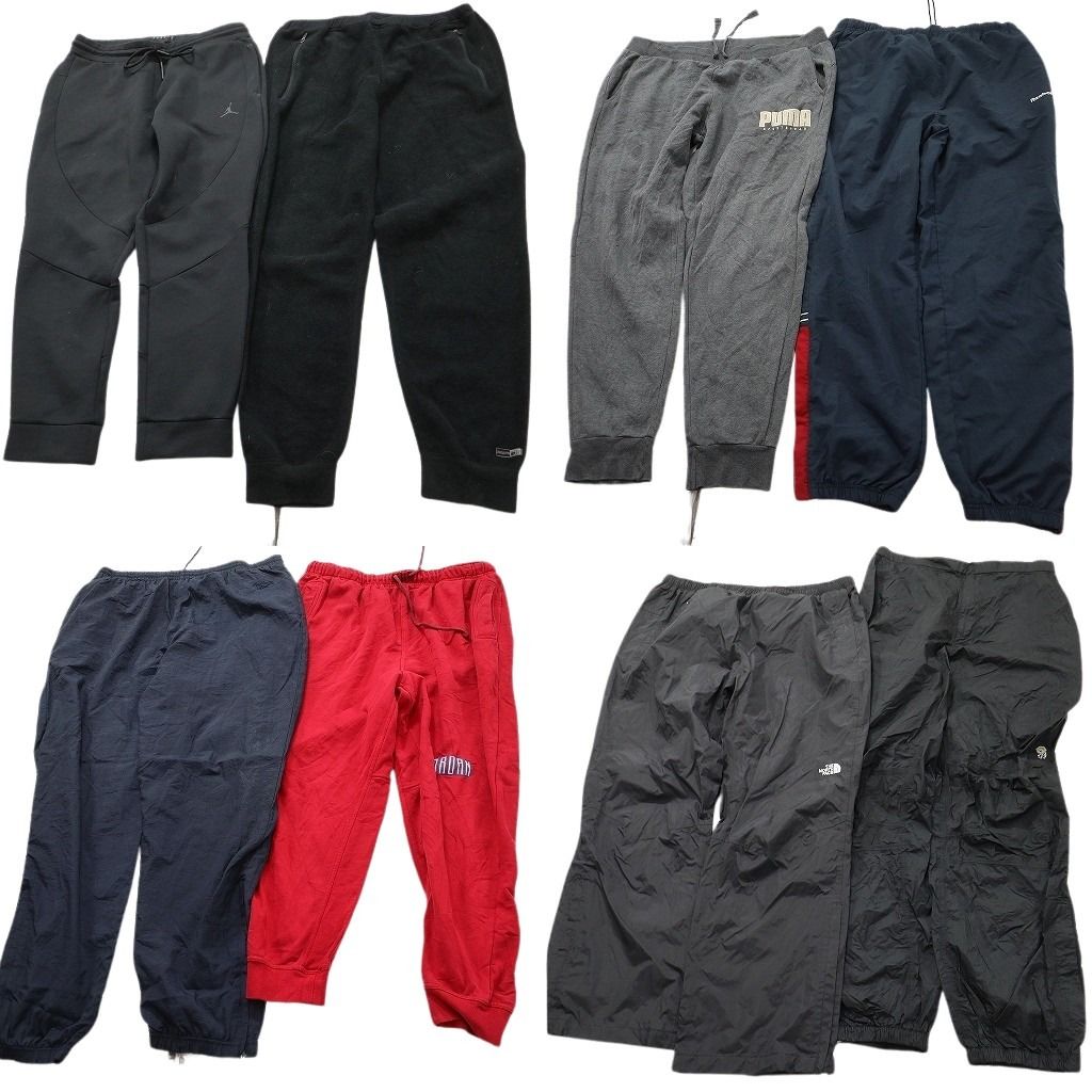 古着卸 まとめ売り ブランド パンツMIX 8枚セット ( メンズ XL/2XL ) ノースフェイス ジョーダン リーボック プーマ 中古 古着 NE9909 7,252円
