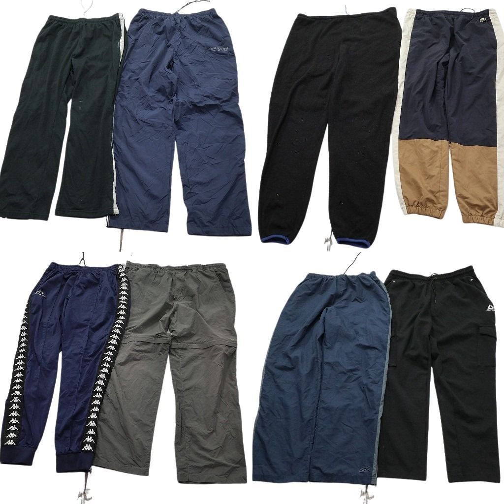 古着卸 まとめ売り ブランド パンツMIX 8枚セット ( メンズ XL ) コロンビア GAP ラコステ リーボック 中古 古着 NE9911