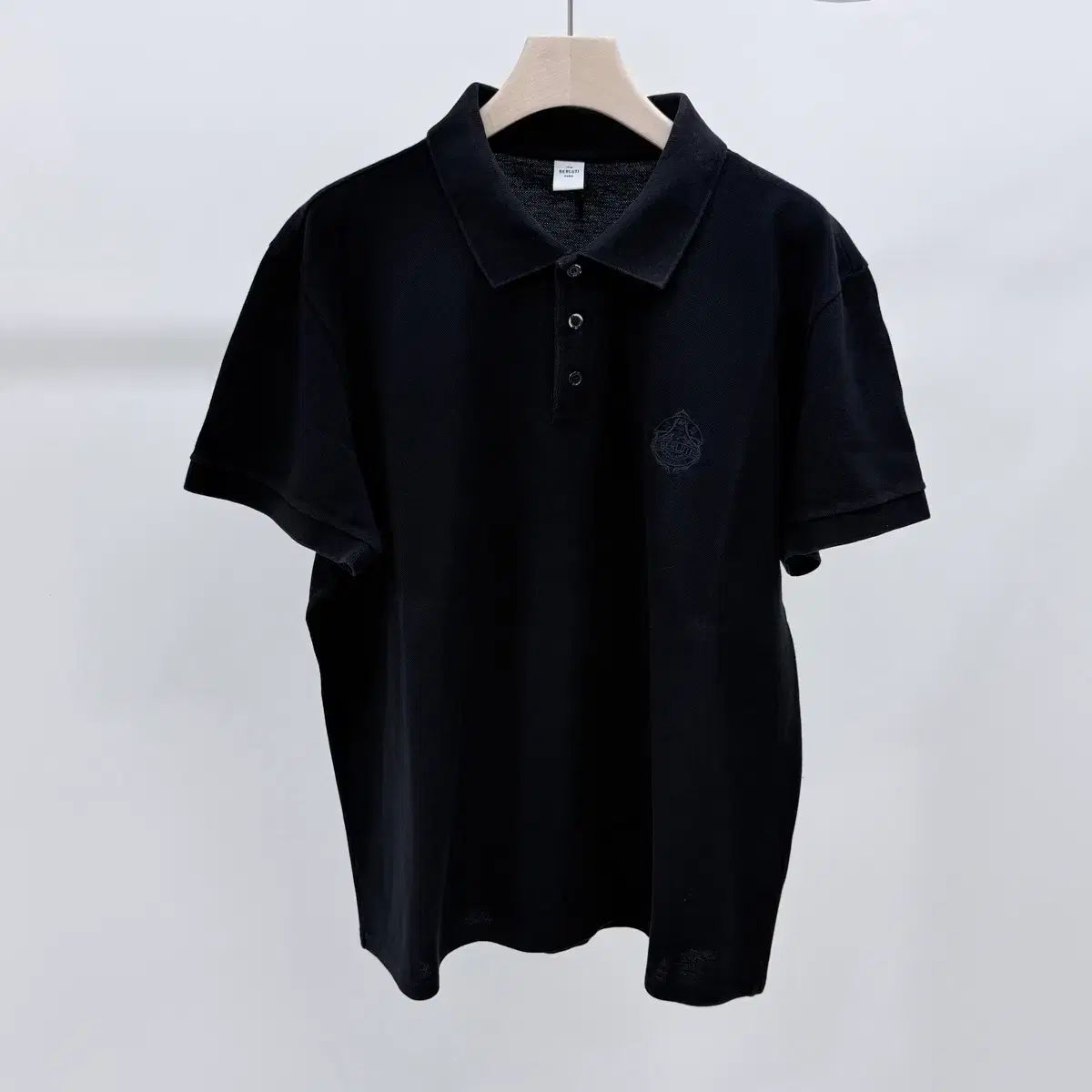 A+級/3XL BERLUTI ベルルッティ エンブロイダリー 半袖 ポロ Tシャツ ブラック