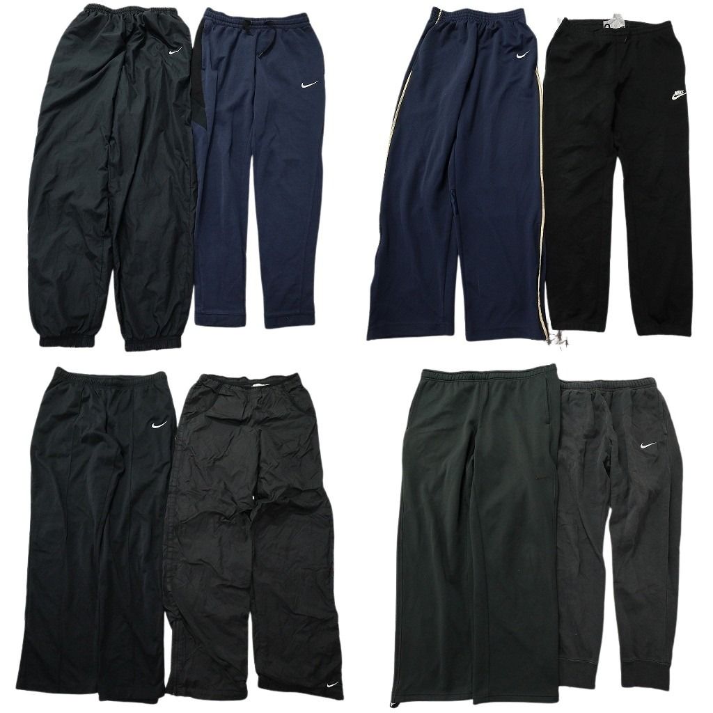 古着卸 まとめ売り ナイキ パンツMIX 8枚セット ( メンズ M ) ナイロンパンツ トラックパンツ ライン 中古 古着 NF0089