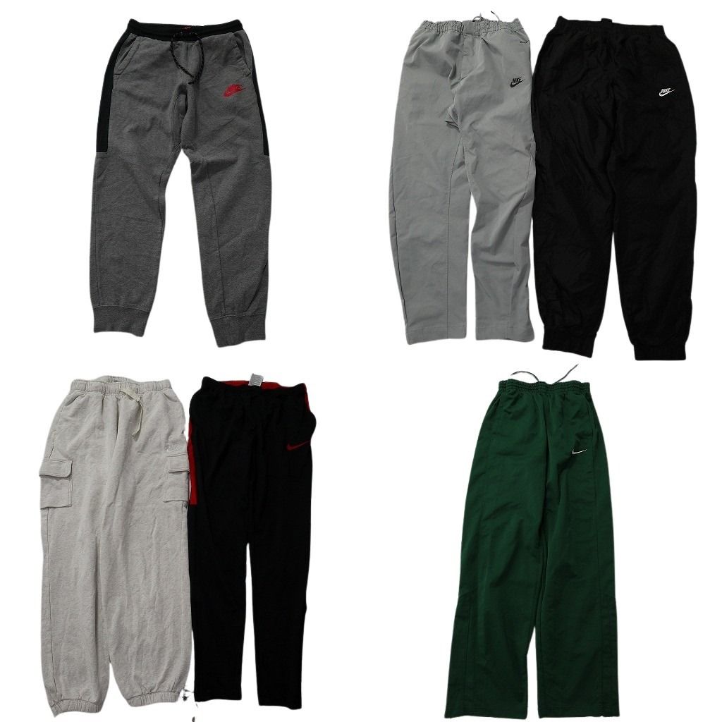 古着卸 まとめ売り ナイキ パンツMIX 6枚セット ( メンズ S/M ) スウェパン カーゴ ブラック テーパード 中古 古着 NF0091