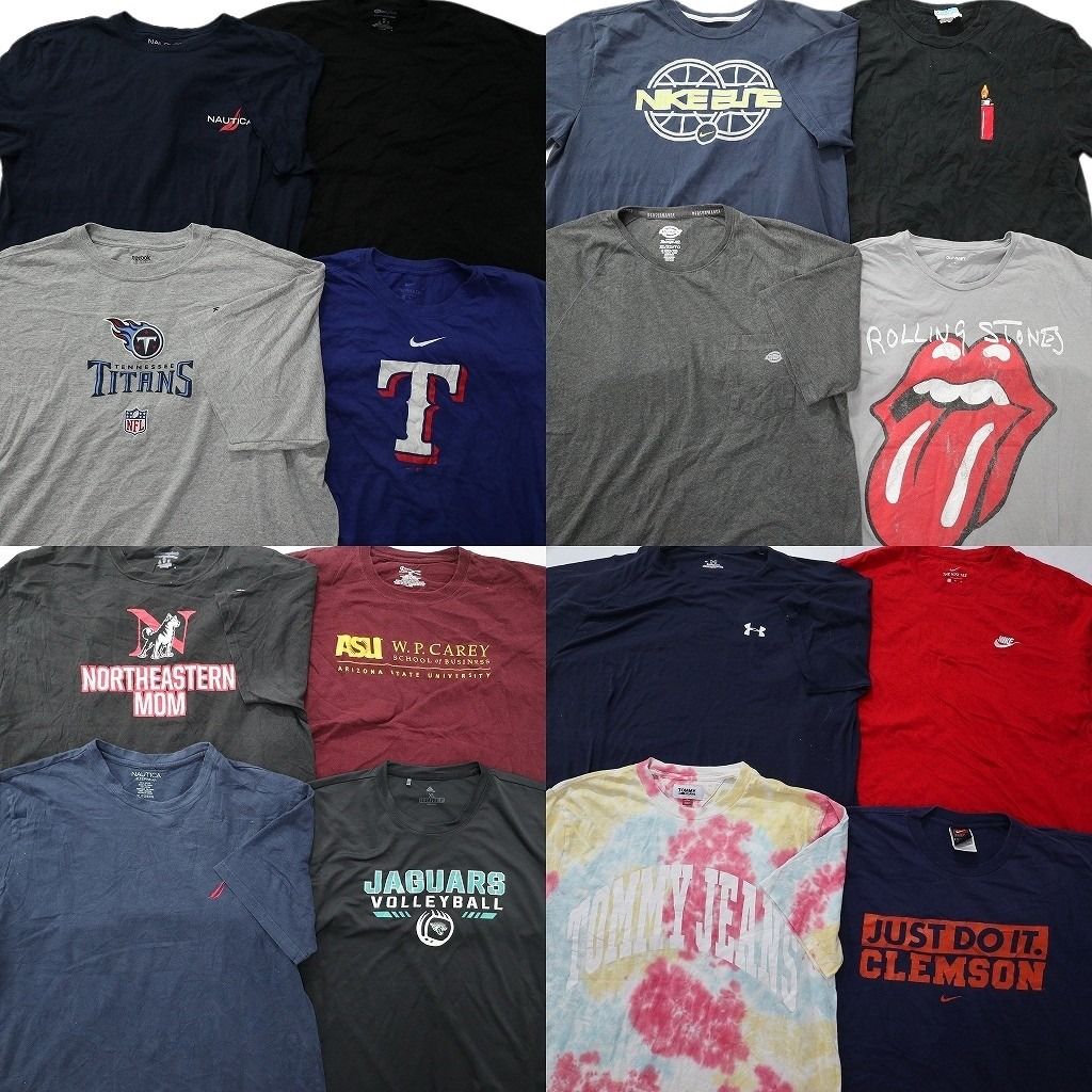 古着卸 まとめ売り ブランドMIX Tシャツ 16枚セット ( メンズ XL ) ディッキーズ オールドネイビー ノーティカ ナイキ 中古 古着 NF0097