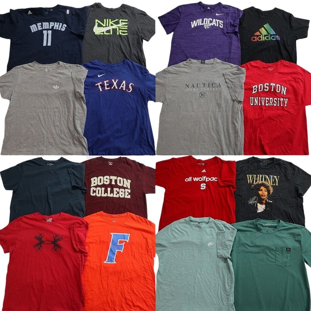 古着卸 まとめ売り ブランドMIX Tシャツ 16枚セット ( メンズ XL ) ディッキーズ エディーバウアー ノーティカ ナイキ 中古 古着 NF0122