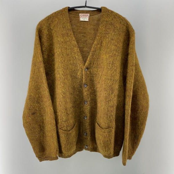 【中古】60s McGREGOR モヘアニットカーディガン サイズM マックレガー[24]