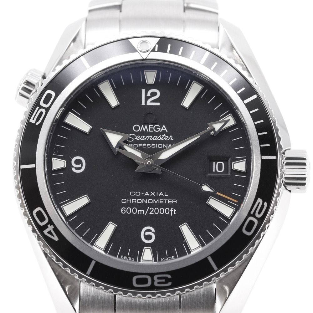 【OMEGA】オメガ シーマスター プロフェッショナル プラネットオーシャン コーアクシャル クロノメーター600M 2201.50 ステンレススチール シルバー 自動巻き アナログ表示 メンズ 黒文字盤 腕時計
