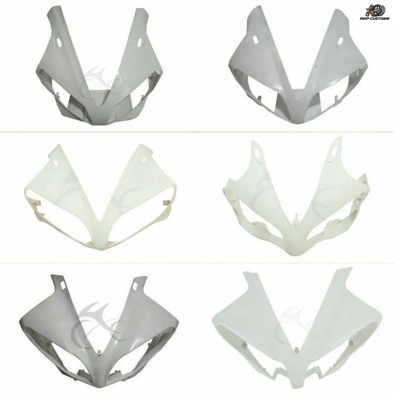 オートバイ用未塗装アッパーフロントフェアリングカウルノーズ ヤマハ YZFR1 2000-2001 2002-2003 2004-2006 2007-2008 2009-2011 2012-201