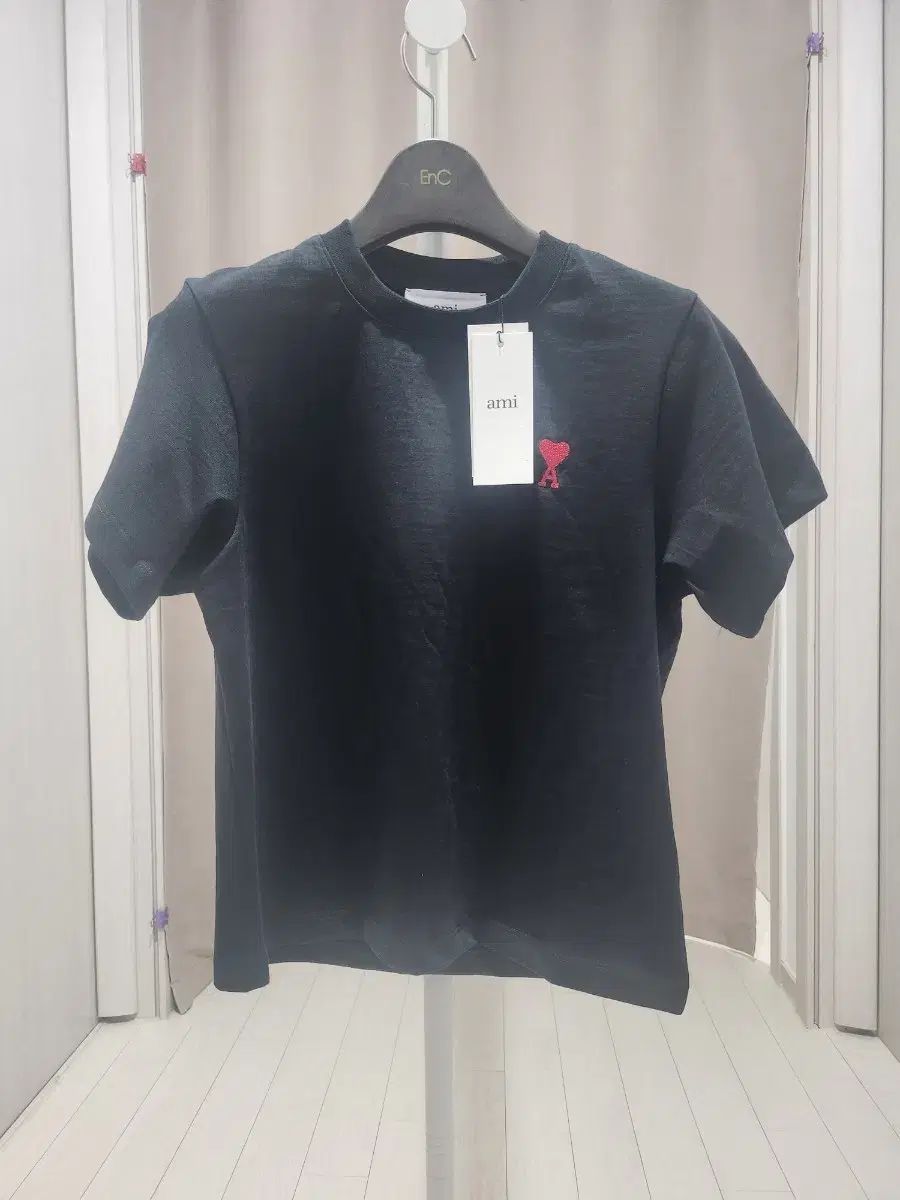 アミ ハート ロゴ 半袖 Tシャツ ブラック 新品
