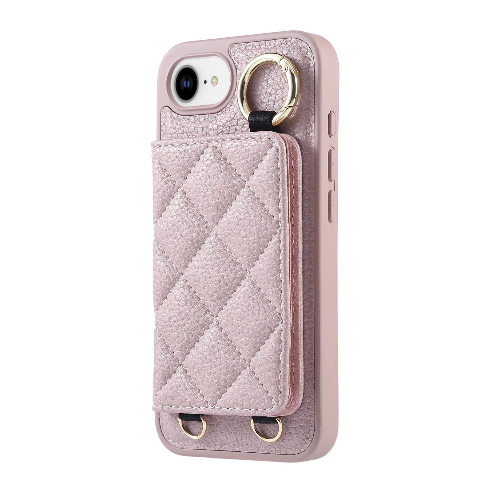 新品 Succtopy ケース 手帳型 向けのiPhone17e ショルダー スマホケース 鏡付き 用のいphone17e iphone 16E ケース 背面手帳型 肩がけ 用のあいふぉん17e iphone16eカバー 財布付き リング付き 用のアイホン