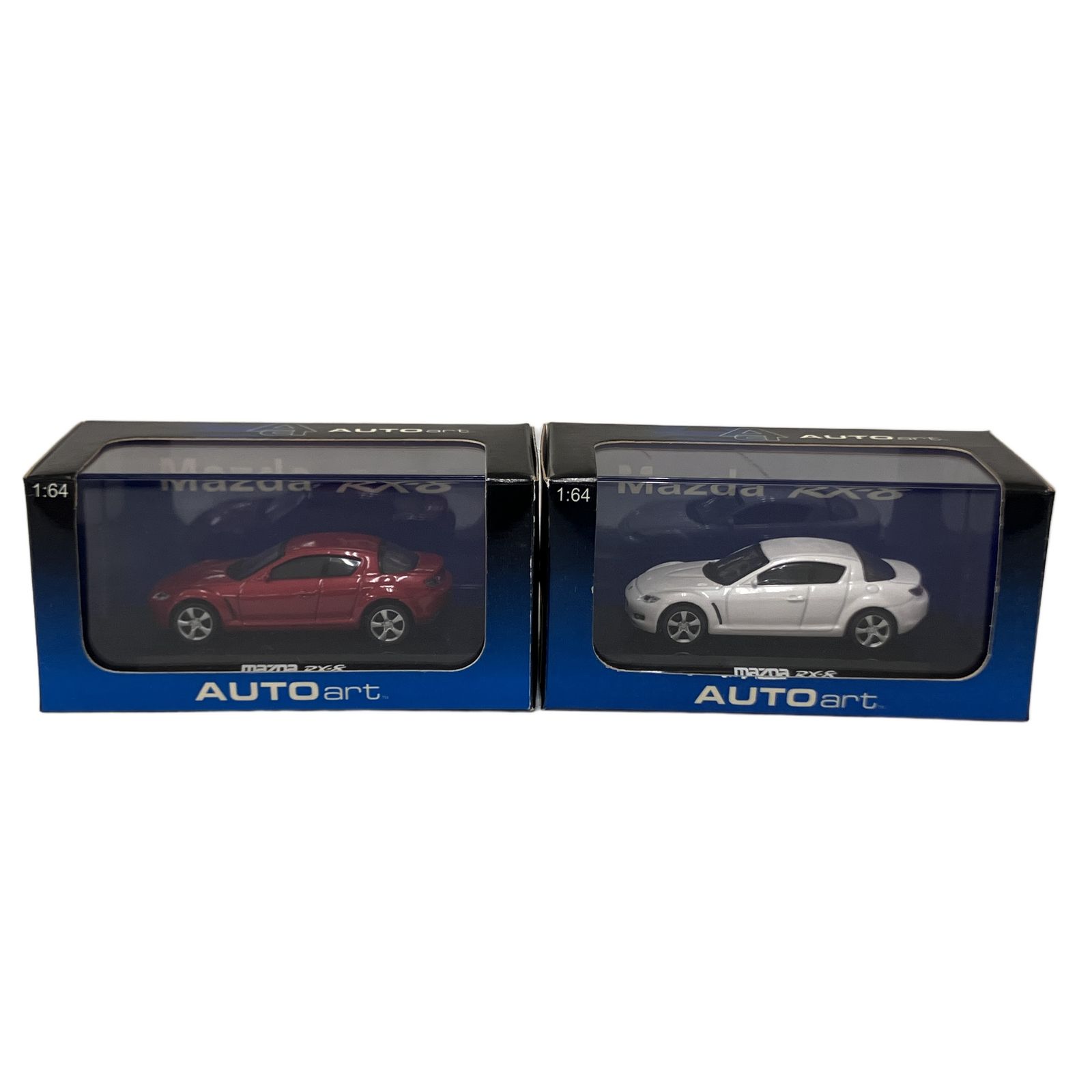 AUTOart MAZDA RX-8 1/64 ホワイト レッド 2台 おまとめ ミニカー 開封