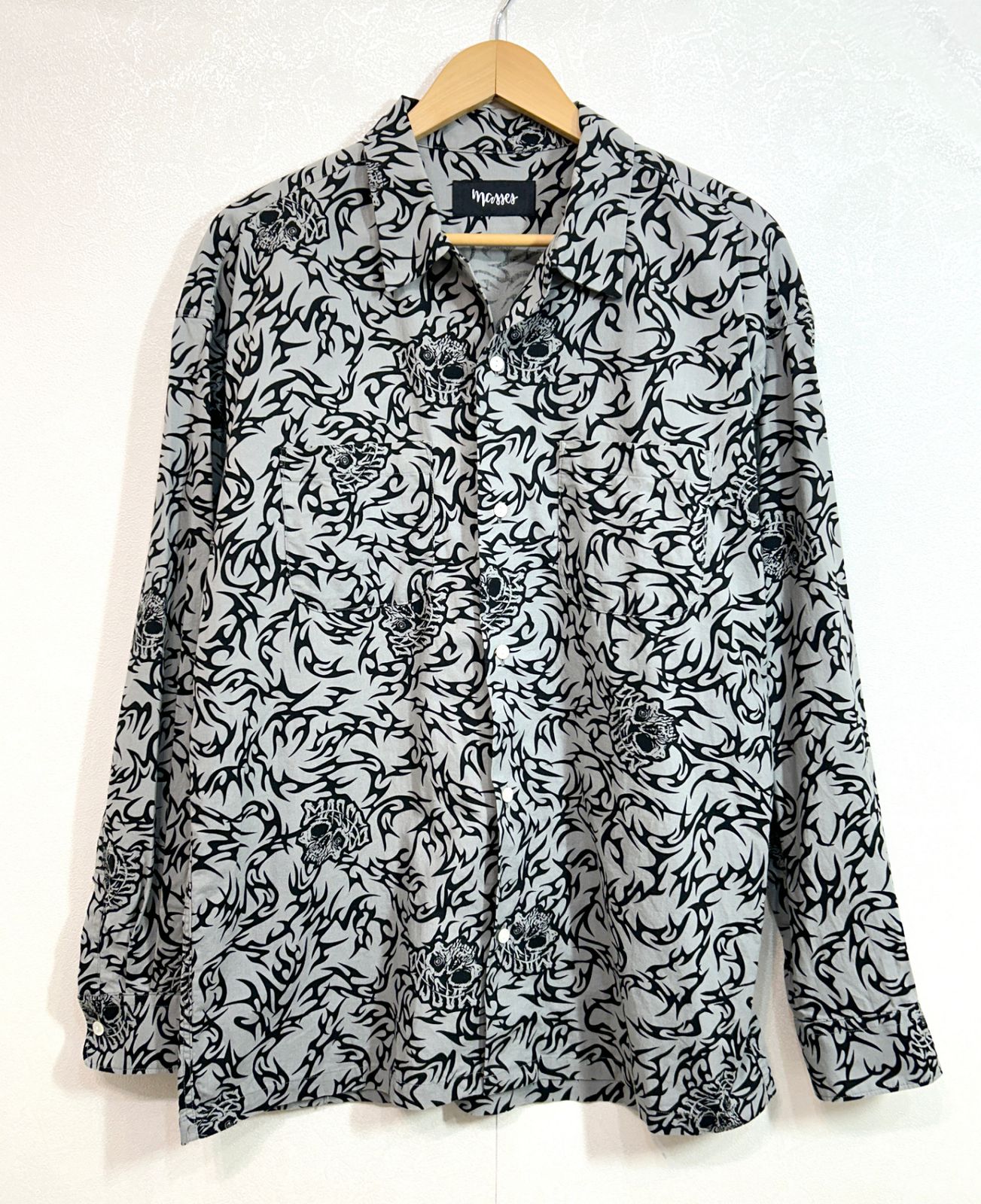 MASSES (M) スカル柄 長袖シャツ SHIRT SKULL マシス メンズ K5-144