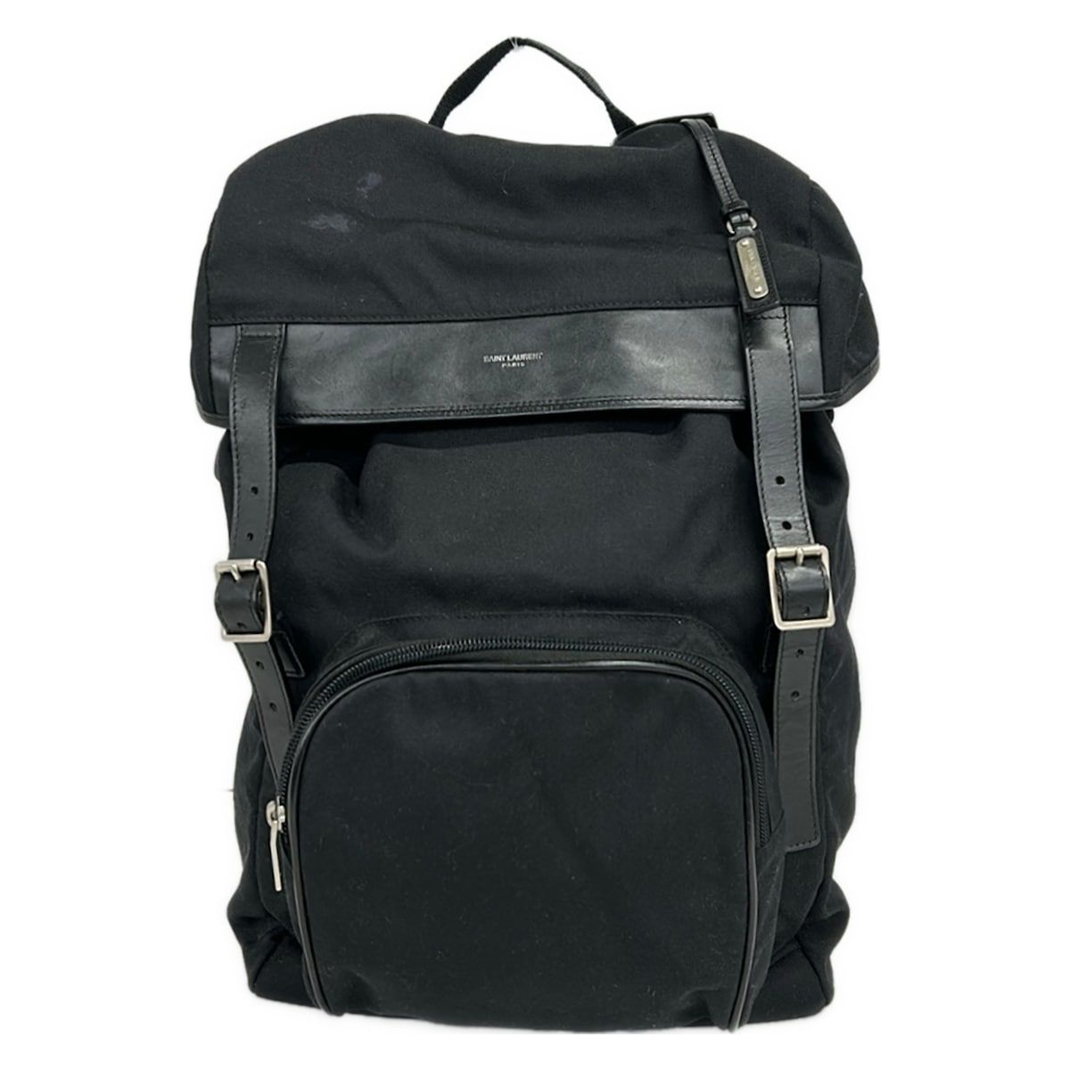 SAINT LAURENT PARIS(サンローランパリ) リュックサック ハンティングロックサック 468008 黒 レザー
