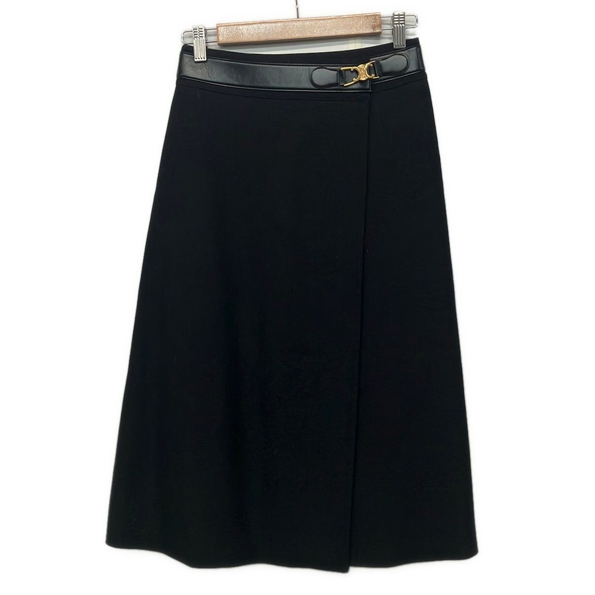 CELINE(セリーヌ) 巻きスカート サイズ34 S レディース美品 - 黒 ロング
