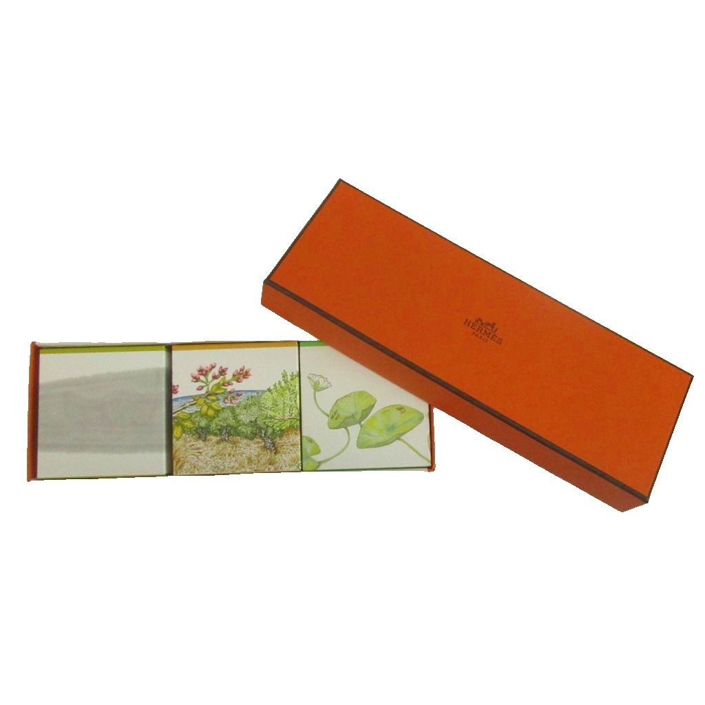 エルメス HERMES LA COLLECTION DES PARFUMS JARDINS 庭園のフレグランス パフュームド ソープ 3点セット 石けん 李氏の庭 シテールの庭 ナイルの庭 /XZ ■GY18