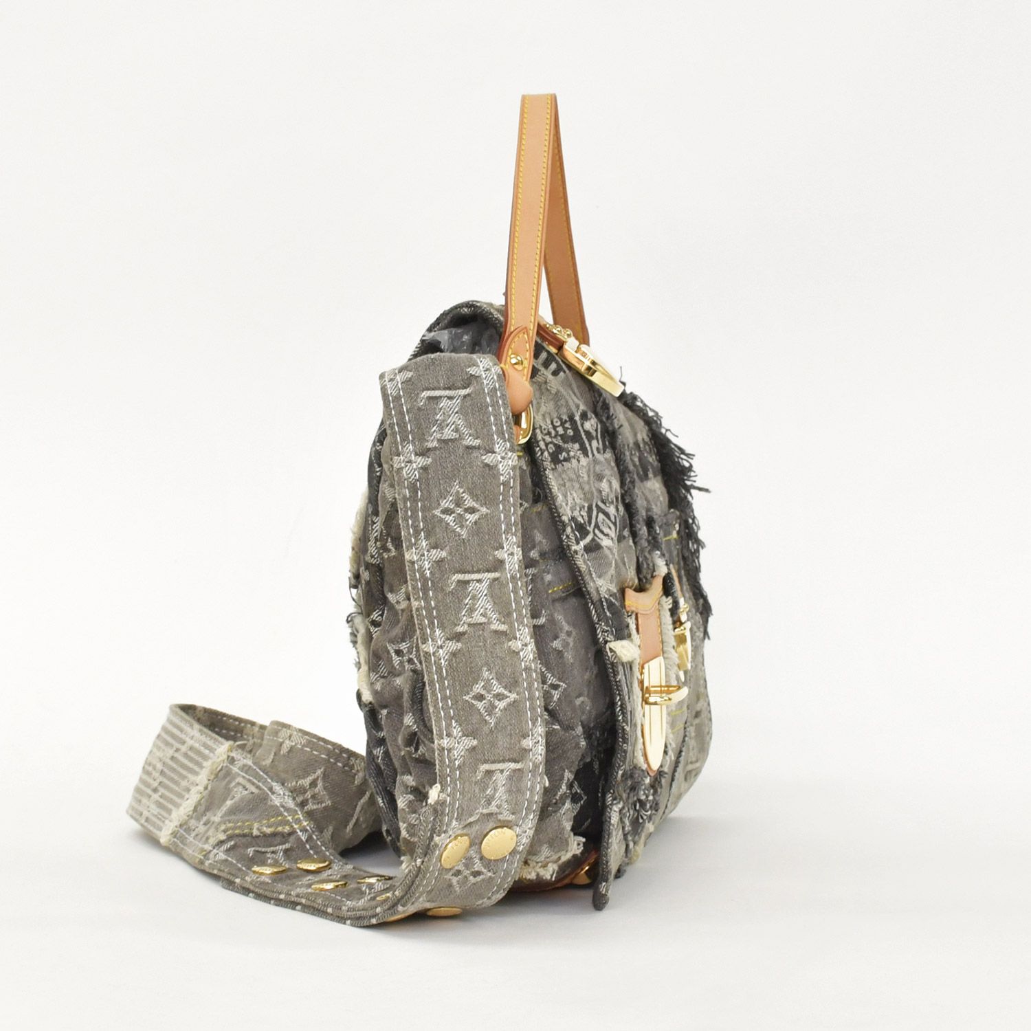 極美品 LOUIS VUITTON ルイヴィトン モノグラムデニム パッチワーク 