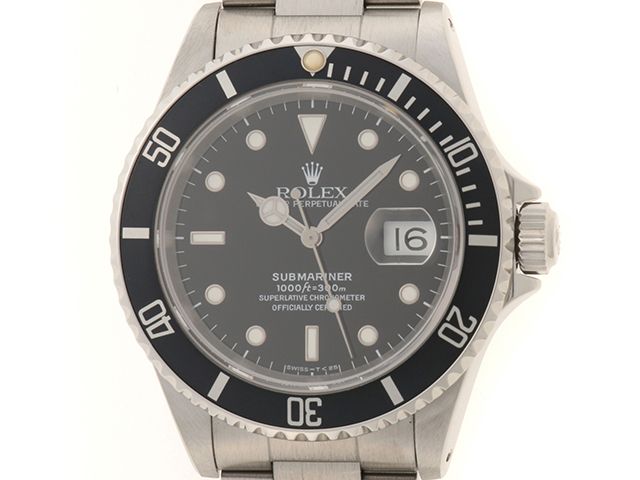 ROLEX ロレックス サブマリーナ デイト 16610 腕時計 ステンレススチール ブラック文字盤 メンズ【中古】【472】HK