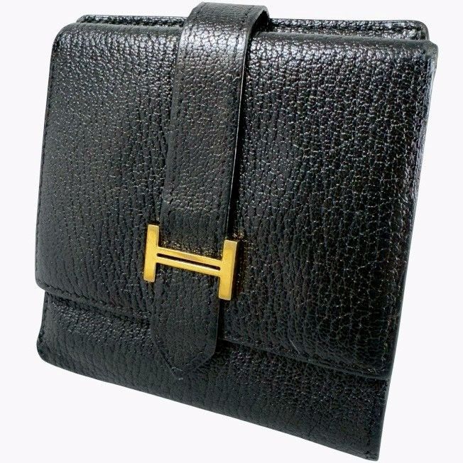 エルメス　ベアンレクトベルソ 美品】HERMES エルメス ベアン レクトベルソ 二つ折り 財布 □K刻印