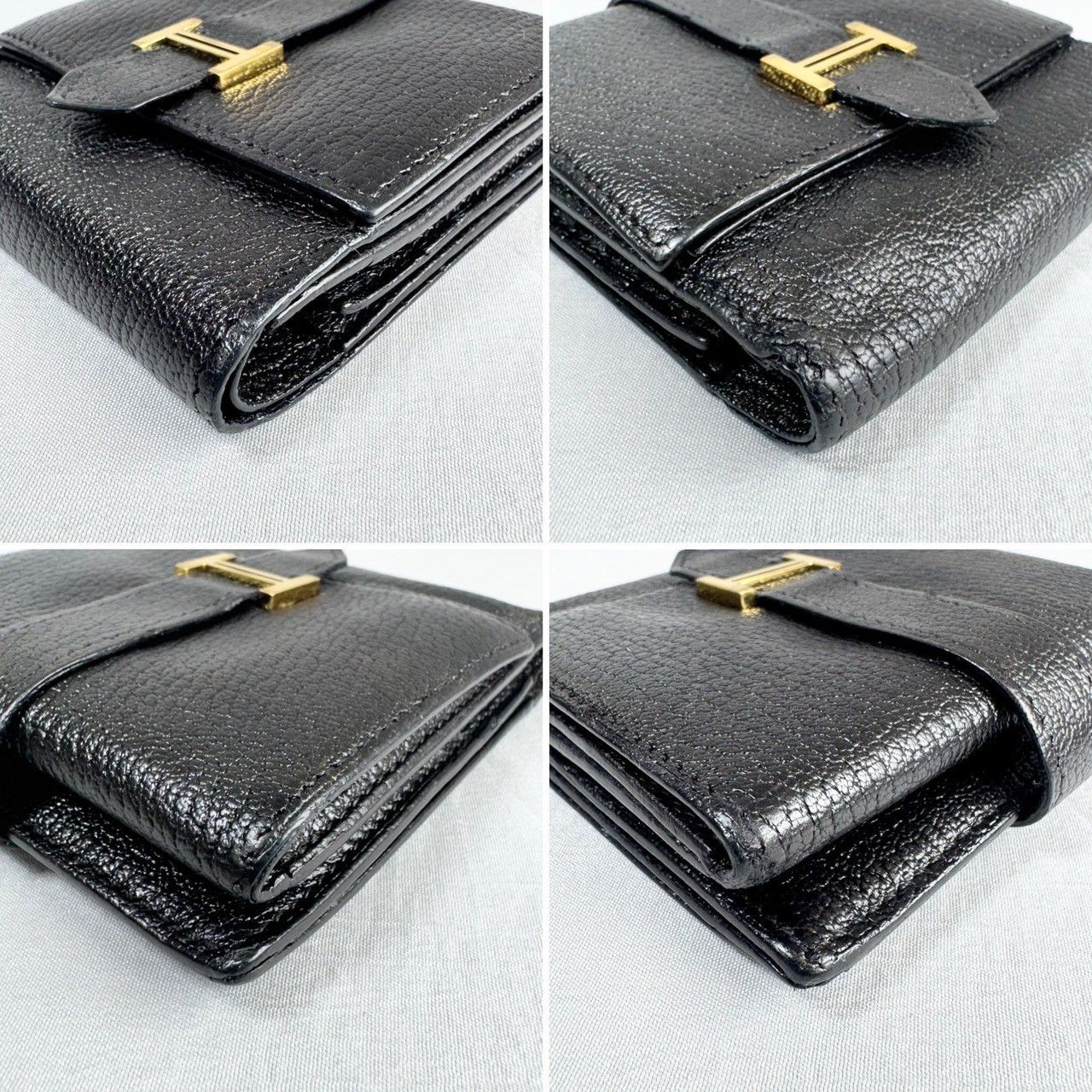 美品】HERMES エルメス ベアン レクトベルソ 二つ折り 財布 □K刻印