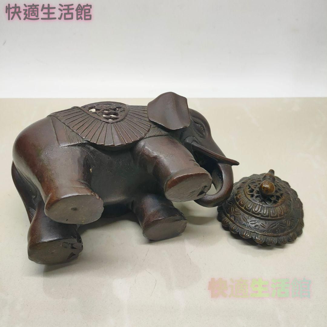 めでたい如意銅象 香炉 銅香炉 工芸品 美術品 置物 メーカー直営WEB