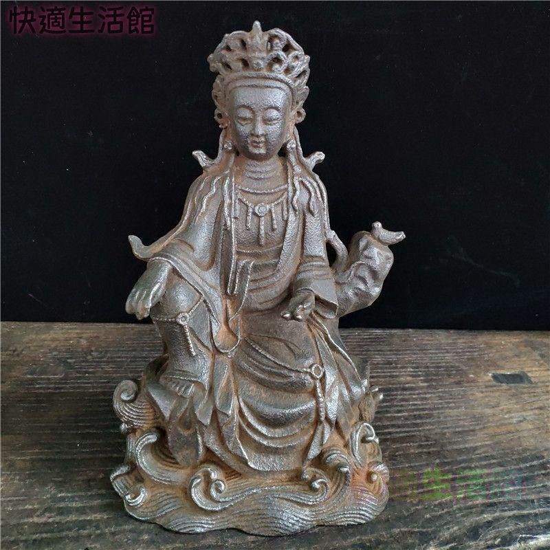 鉄器 鉄仏 南海観音坐像 工芸品 美術品 置物 GY529