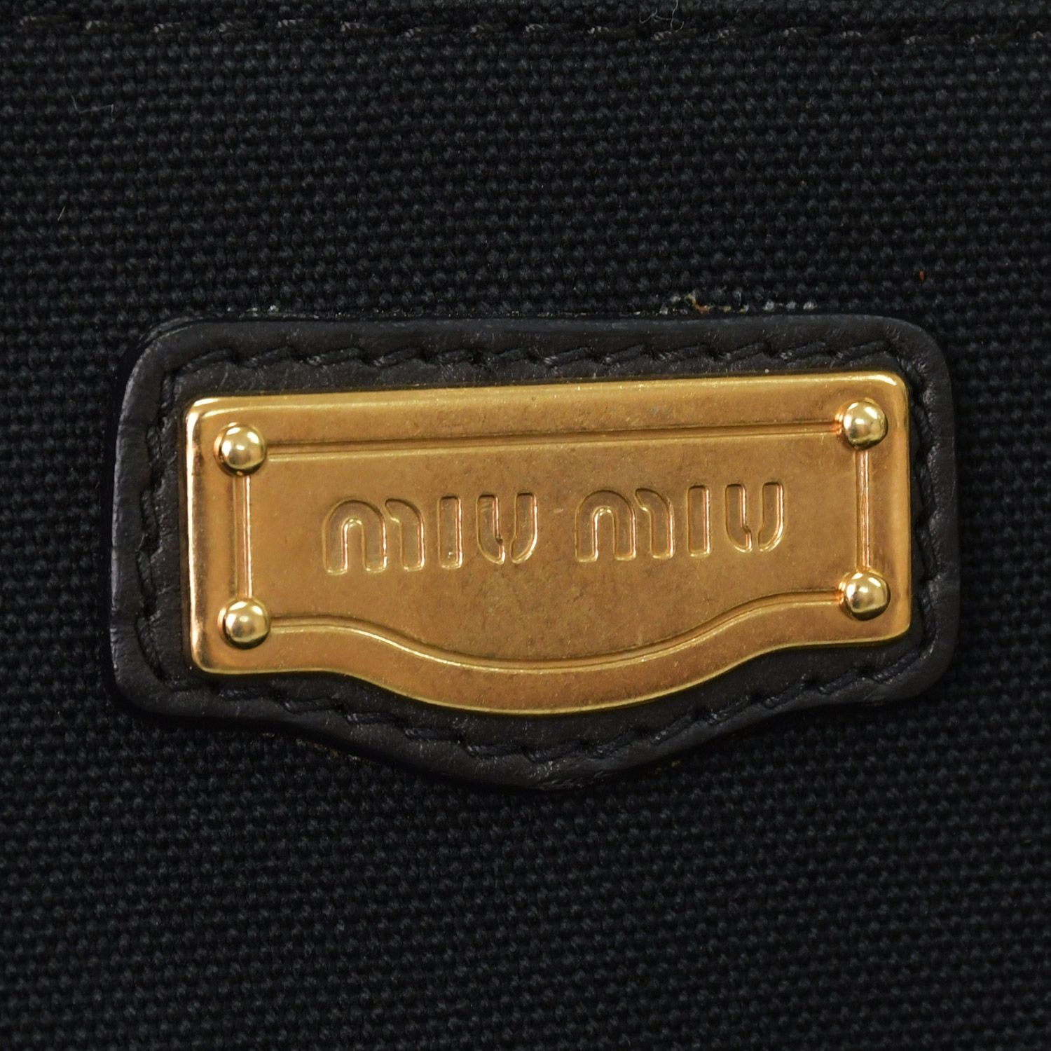 極美品 MIU MIU ミュウミュウ ブラック レザー ハンドバッグ VITRLLO 